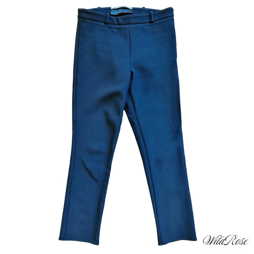 ROLAND MOURET Black Thick Stretch Fitted Pants SZ 8